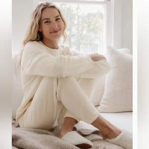 Jenni Kayne Saturday sweatpant, cream, size small